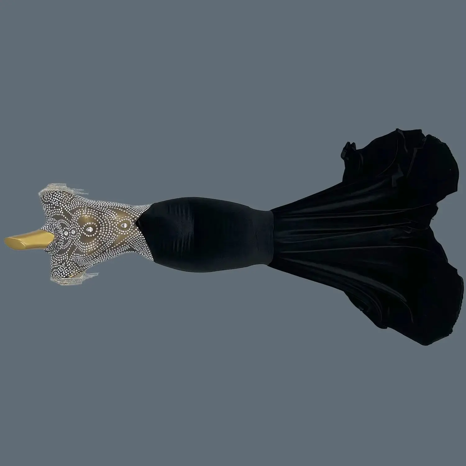 

Classic Black Evening Dress Birthday Party Queen Fishtail Gown Sexy Lady Haute Couture Elegant Tassel Rhinestone Maxi Dress wuyu