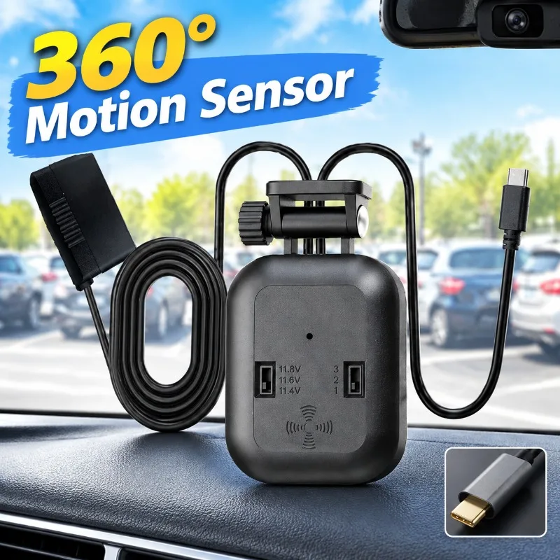 OBD Car Sentinel Radar 360 Degree Induction 24H Parking Monitoring Anti-Scratch Dash Cam Step Down Power Cable Accessory