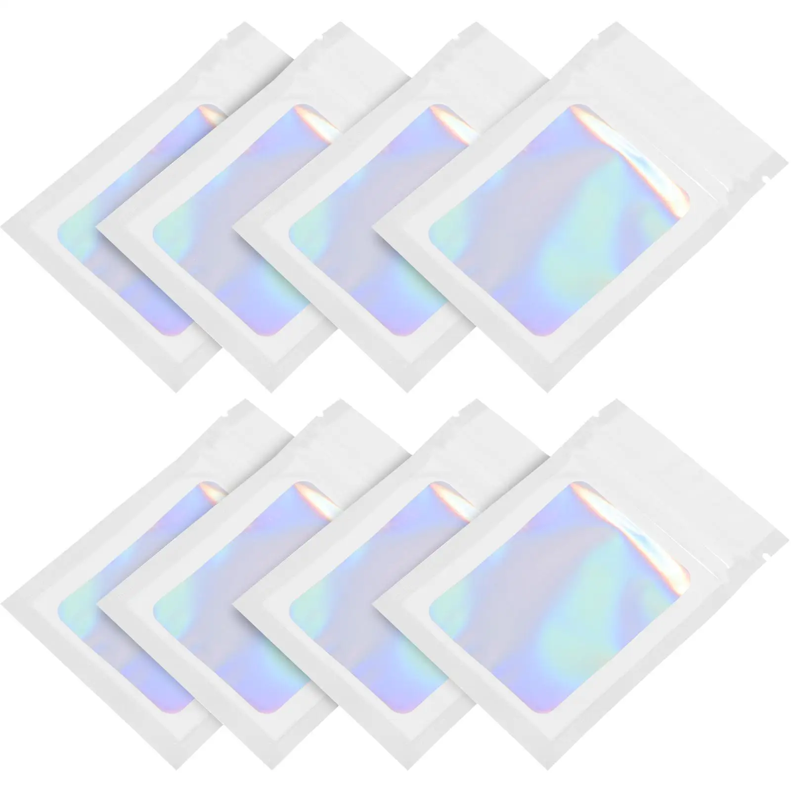 

100 Pcs Gift Wrapping Bag 10x7cm White Self Sealing Jewelry Bags Waterproof Dustproof Reusable Storage Packing Small Accessories