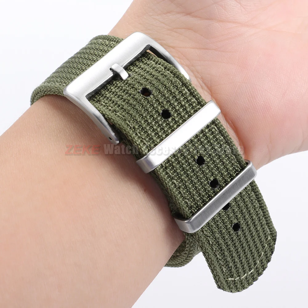 18mm 20mm 22mm Geripptes Nylon-Uhrenarmband Zweiteiliges Militär-Sport-Armband für Herren und Damen Ersatzband für Omega Armband-Zubehör – Detail 9