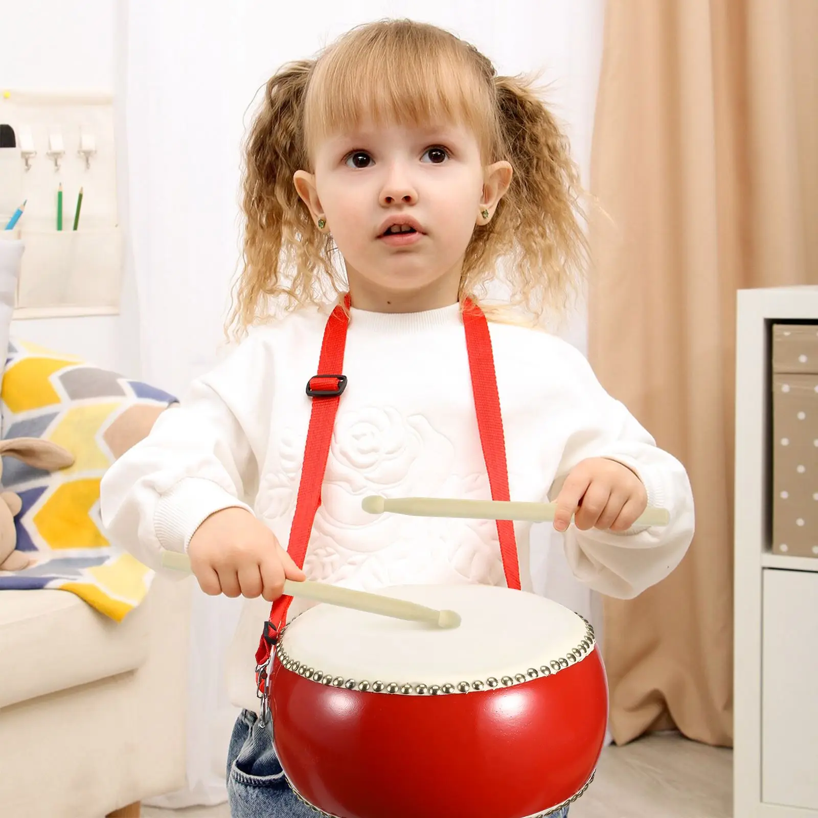 Drum Education Toy Kids Plaything Wood Baby War Children Cowhide Music Instrument Snare Percussion Toddler Wooden Toys Babies