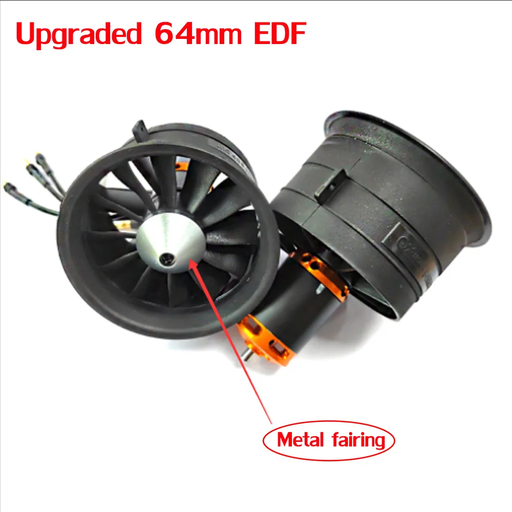 QX-Motor QF2822 64MM EDF with Brushless Motor / cw ccw 12 Blades Ducted Fan For FMS Airplane Model Drone parts