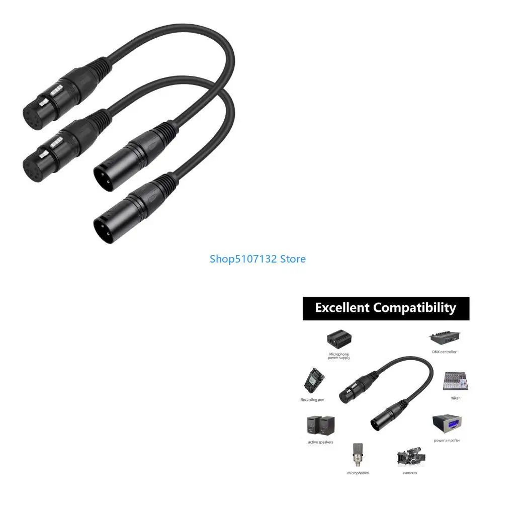 87HD Connectors Cable 3 to 5 Pin for Studio Recording and Live Performances Gear