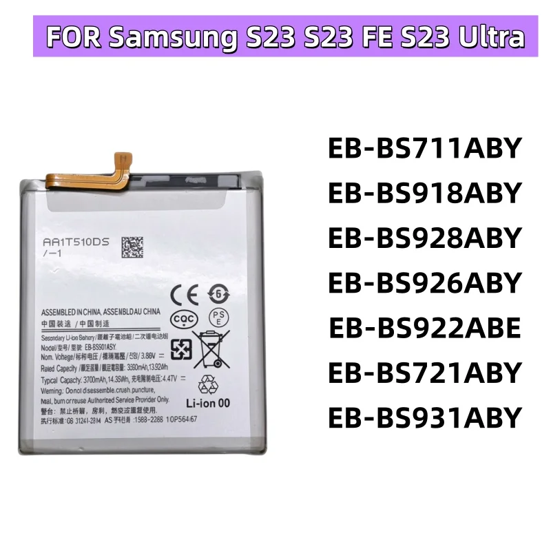 Phone Battery for Samsung Galaxy S24 S23 S22 Ultra S21 S20 Plus S10 S10E S9 S8 S7 S6 S10+ S20+ S21+ S23+ S24+ Batteries