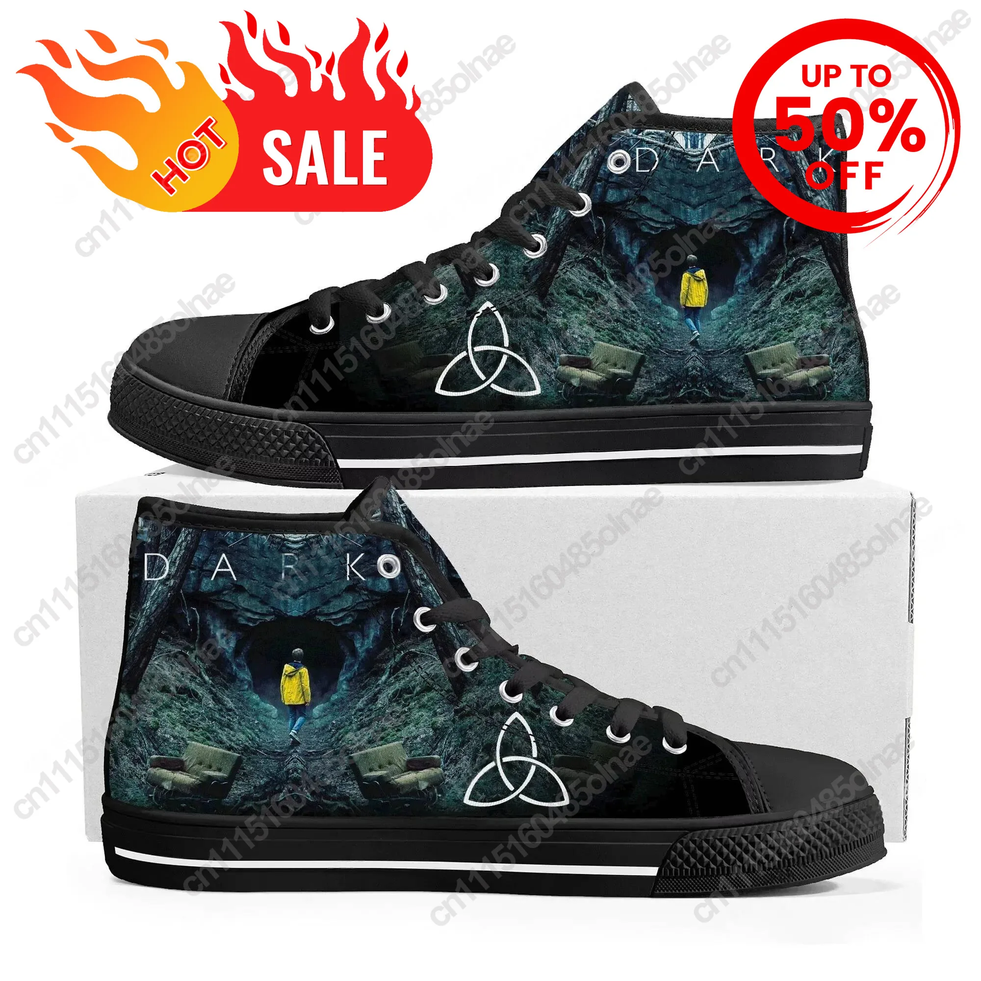 Dark TV Series Top Sneakers Mens Womens Teenager High Quality Beginning End Canvas Sneaker Couple Shoe Casual Custom Shoes