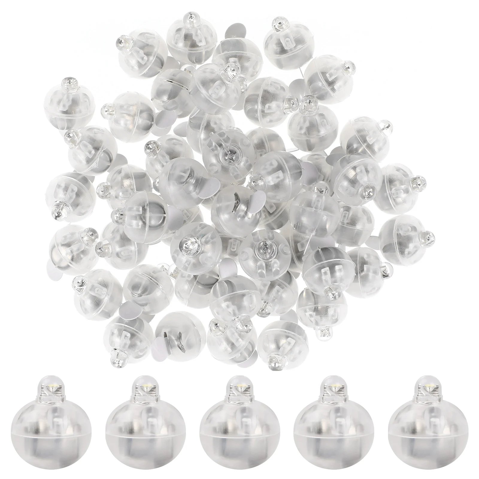 

50 Pcs LED Balloon Lights Round Ball Tumbler Mini Lamp Christmas Decor Glow Party Wedding Festivals Plant Pots Lighting