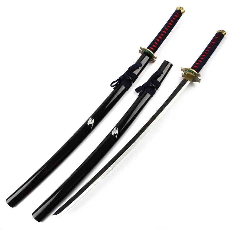 Espada de madera Erza Scarlet de cola de Hada de 100cm, accesorios de Cosplay de Anime 2D, coleccionables de samurái japonés, accesorios de fiesta