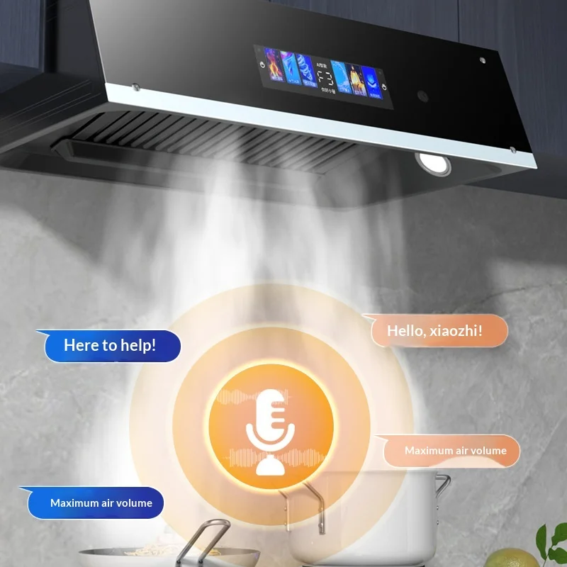 Range Hood Household Kitchen Large Suction Chinese Top Suction Small European Style 15.3m/min