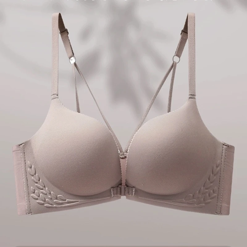 Sexy Front Button Beautiful Back Bra For Women With Small Breasts, Seamless, Flat Chest, Side Breasts, No Steel Ring, Large Bra