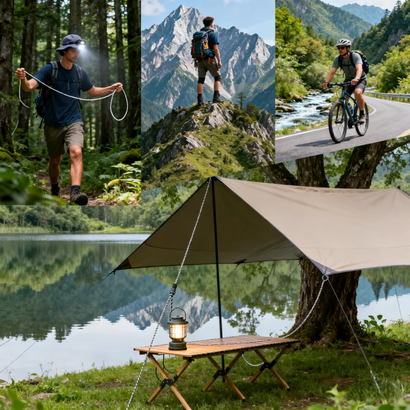 9 النواة مظلة حبل 10 متر مجموعة المشي لمسافات طويلة في الهواء الطلق حبل DIY المظلة التخييم الرياح حبل تثبيت #2