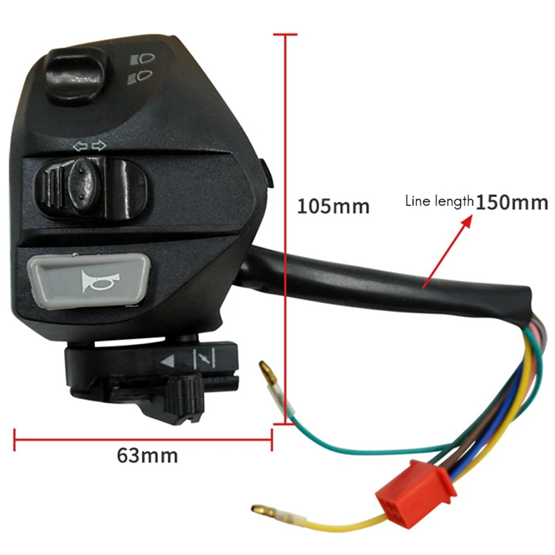 22mm Motocicleta Interruptores ON/OFF Botão Guiador Ontrol Chifre Turn Signal Start Switch para Yamaha MIO LC135