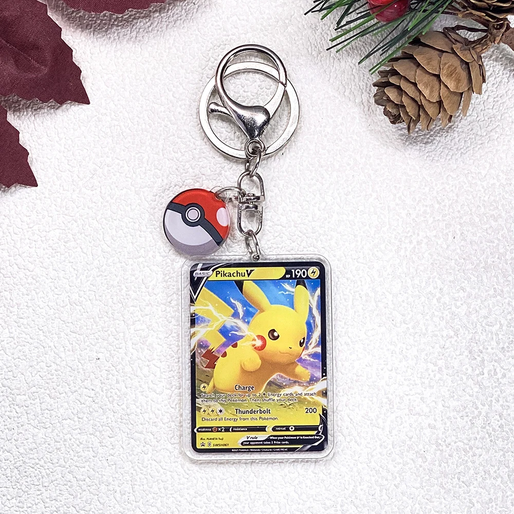 Pokémon Pikachu Bulbasaur Eevee Squirtle Niedlicher Schlüsselanhänger, Zubehör, Acryl-Anhänger, Anhänger für Tasche, Schlüsselhalter, Rucksack-Dekoration – Detail 19