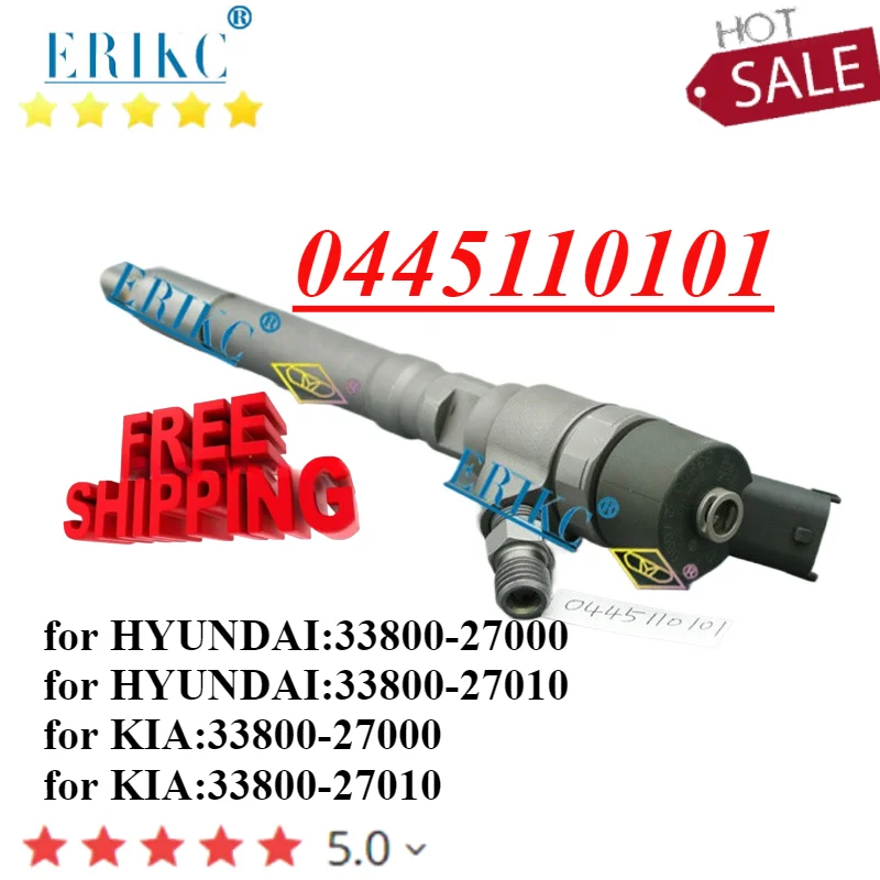 Auto Accessory Injectors 0445110101 Auto Part F00TE0064N 0986435147 General Type CRI1-13 FOR KIA HYUNDAI:33800-27000 33800-27010