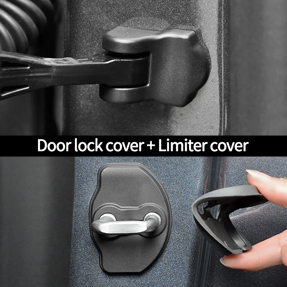 

For Tesla Model 3 Y 2016-2022 Car Door Lock Protector Cover Door Check Arm Protection Covers Accessories 6PCS/8PCS Set Accessory