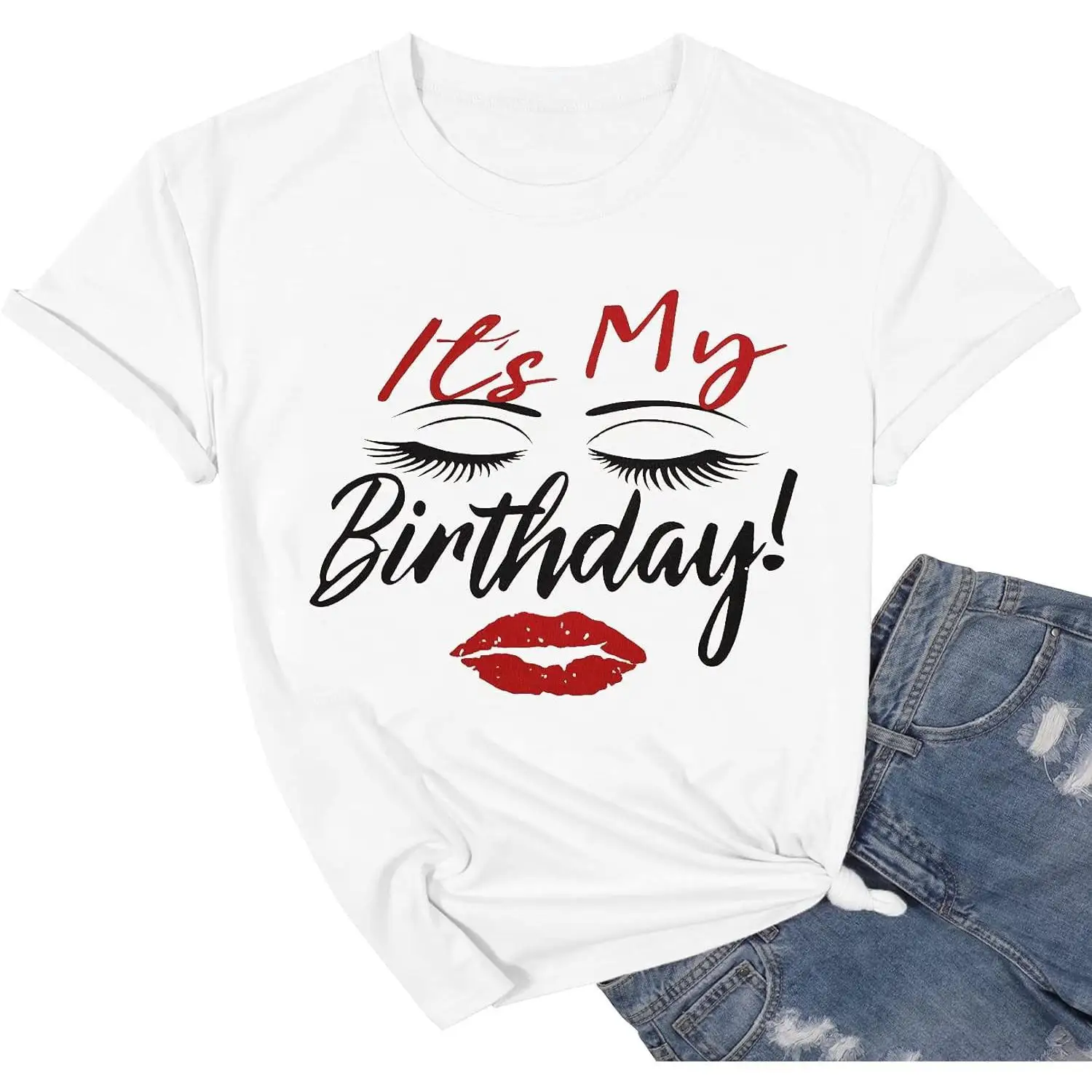 

Cotton Short Sleeve Birthday Shirt Its My Birthday T Shirt For Women Birthday Graphic Tee Shirt Funny Birthday Party Short Sleev