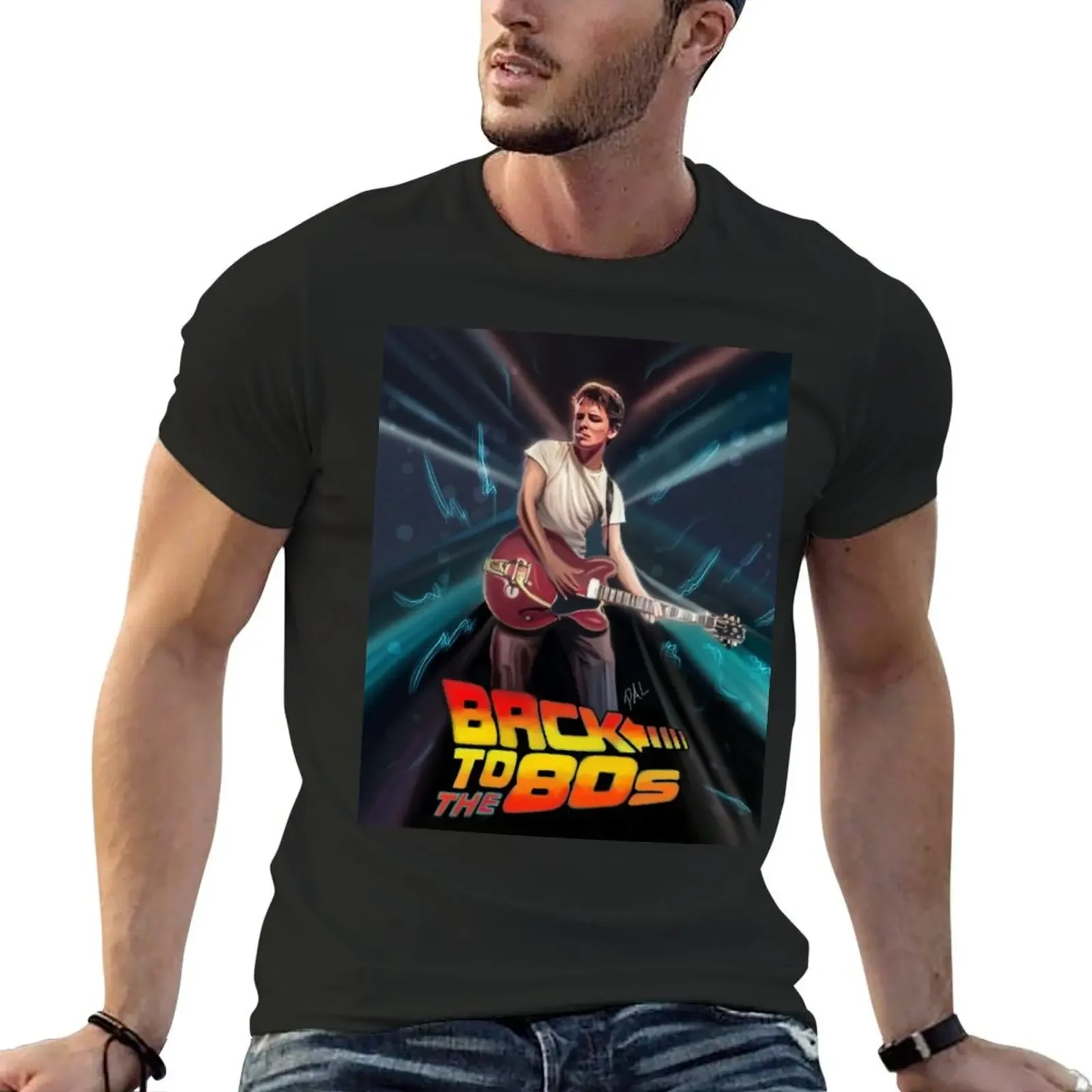 

Marty Mcfly back to the future T-Shirt vintage graphic tee tops men clothing