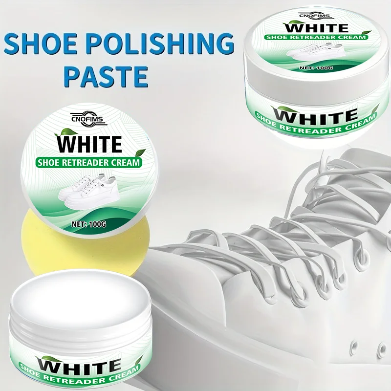 Creme para esmalte de sapatos 100g - Não tóxico e sem produtos químicos, adequado para limpeza de tênis, botas, joias, relógios e pisos - Fácil