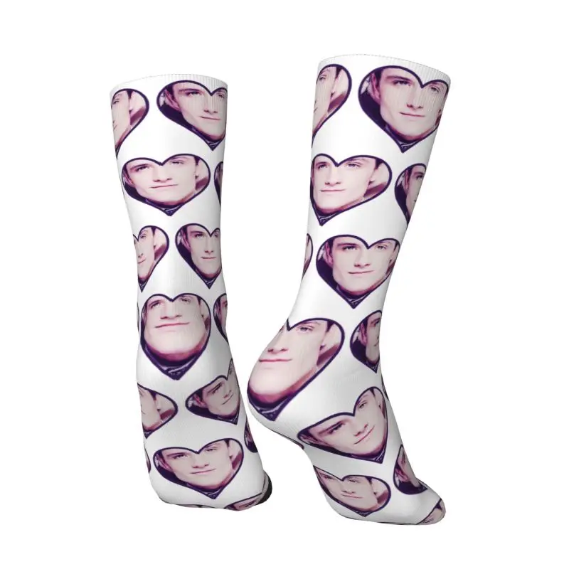 Josh Hutcherson Pfeife Meme Herren Crew Socken Unisex Neuheit 3D-Druck Kleider socken