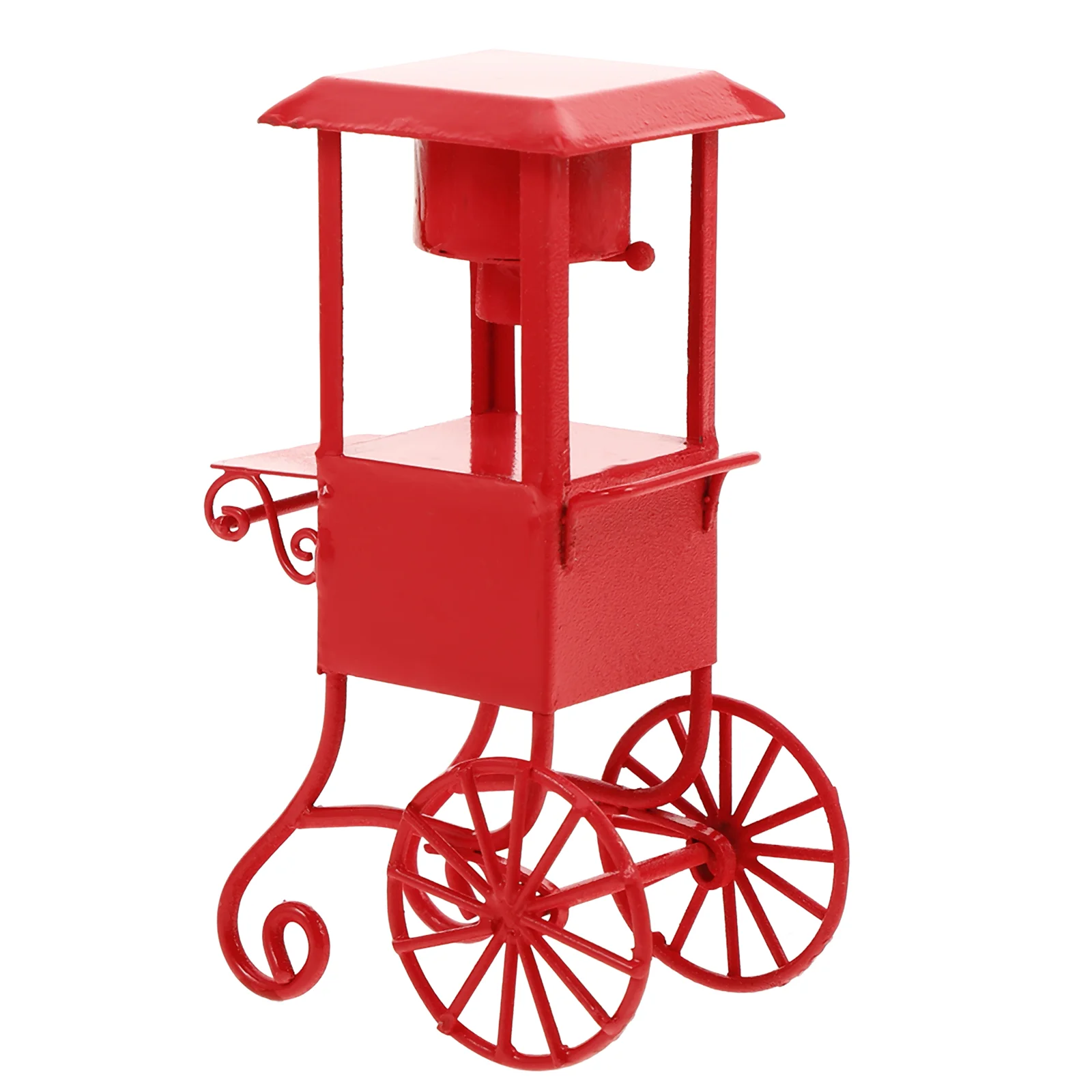 

Mini Popcorn Machine Stand Cart Lollipops Maker Movie Theater with Wheels Food Play