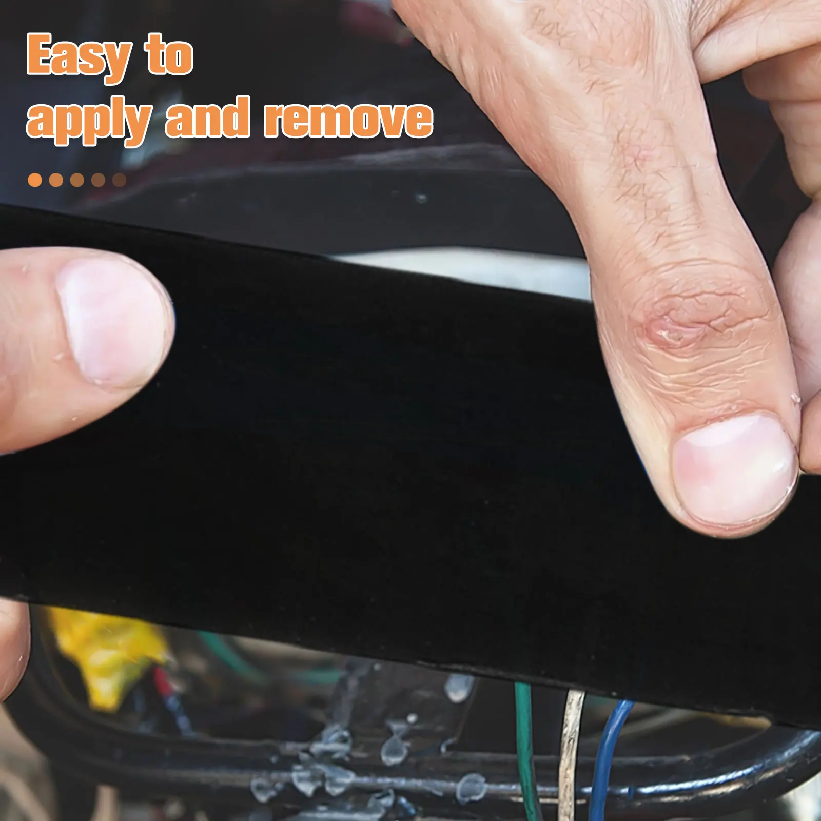 

Black 20mmx50m High Temp Shading Tape Waterproof No Residue Single Sided Car Lampshade Led Block Blackout Window Cover Wire