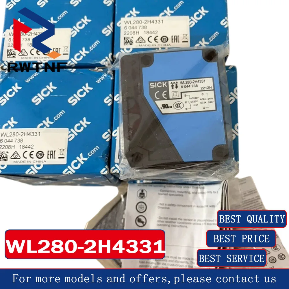 Brand New Genuine WL280-2H4331 SICK Photoelectric sensor order number 6044738 230VAC 10A,100% Original Warehouse Stock
