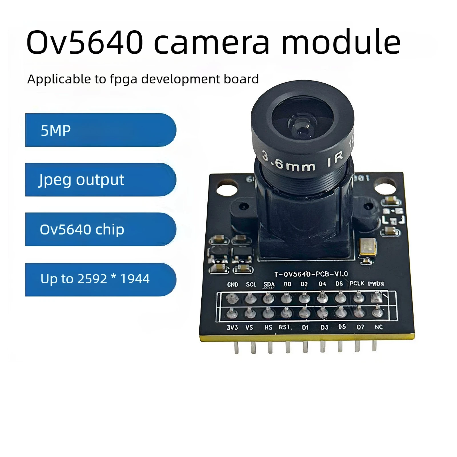 OV5640 5MP Dynamic Camera Module Auto Focus for FPGA STM32F4 Development Board