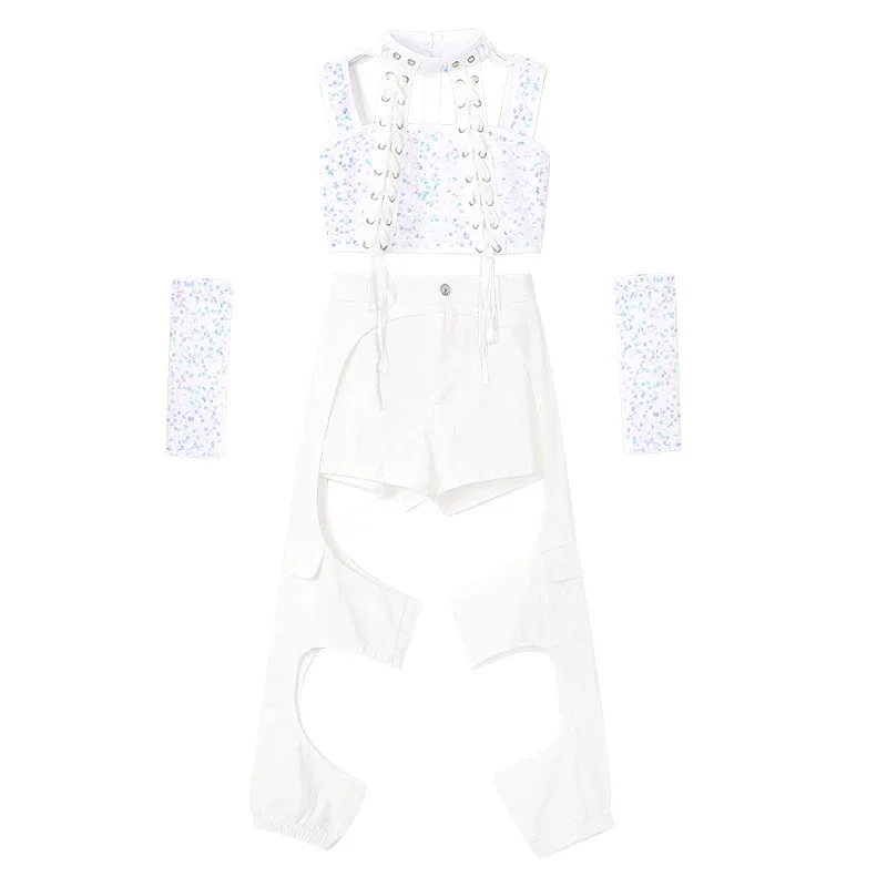 ZZL K-PoP ملابس الاطفال زي الجاز ملابس رقص فتاة المنصة موضة ملابس الأطفال الهيب هوب مجموعة المد فتاة باردة