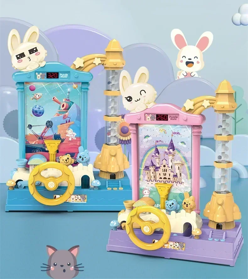 

High Quality music LED steering wheel electric catch the ball machine toy table games Parent-child interaction Interactive Toy