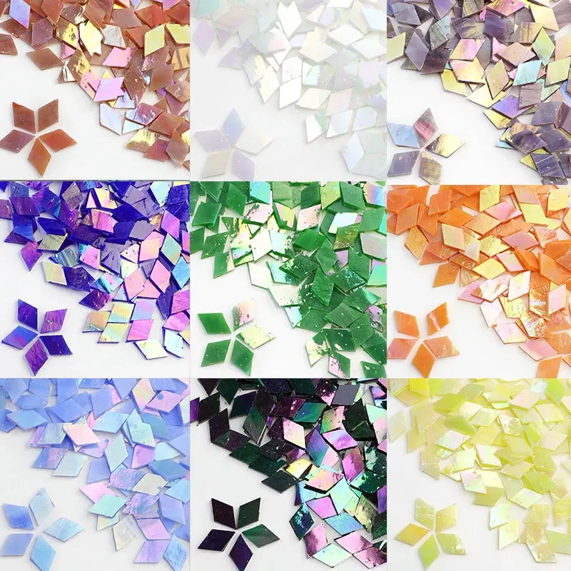 50g Przezroczyste szklane płytki mozaikowe Wielokolorowy kawałek mozaiki DIY Kamienie do robienia mozaiki do rękodzieła Hobby Sztuka Dom Dekoracja ścienna arte
