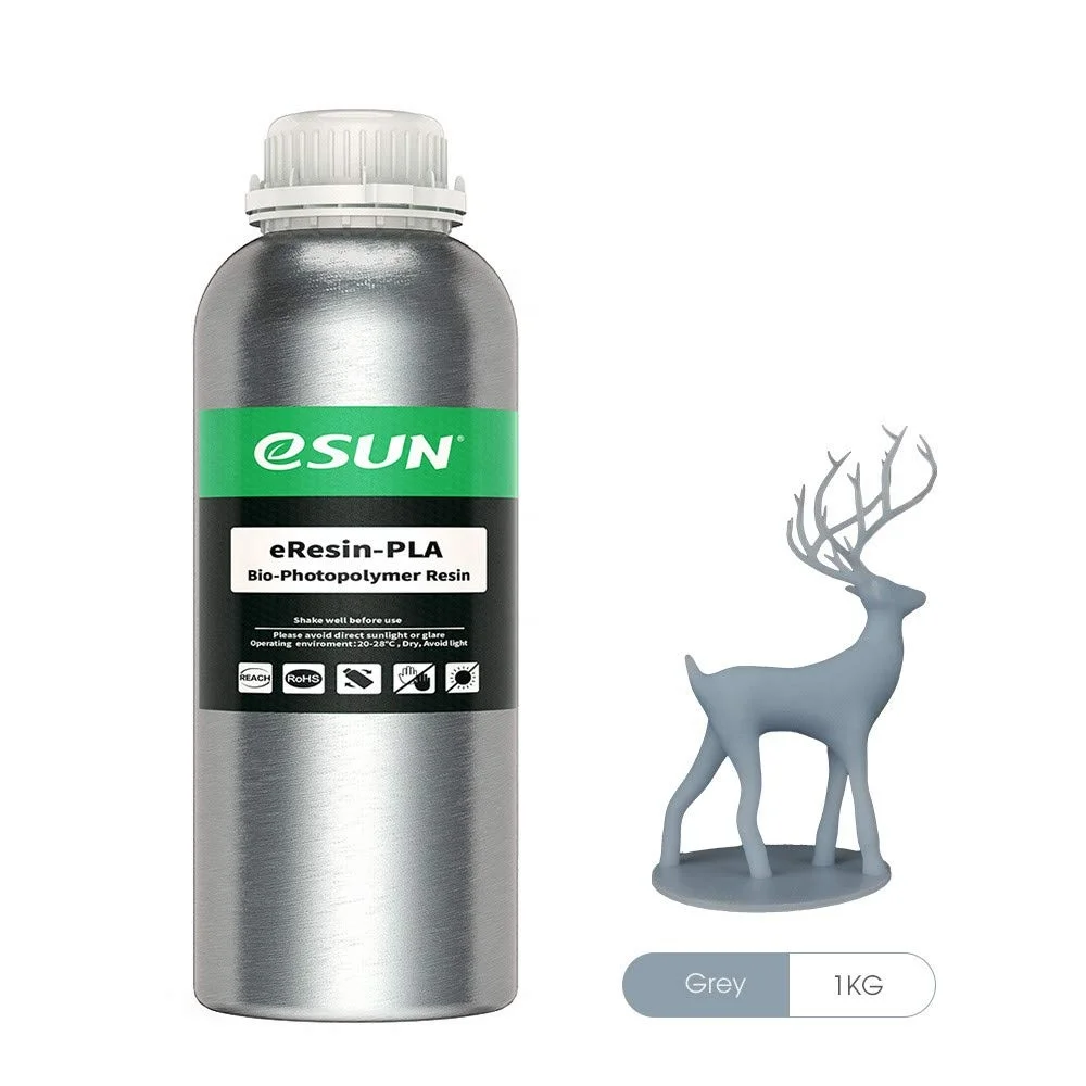 eSUN Wholesale eResin-PLA 405nm UV Sensitive Bio Resin for DLP/LCD 3D Printer 1KG Bio-based LCD Resin