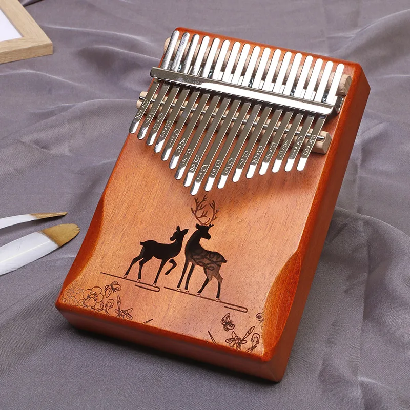 Thumb Piano Tuned 17 Keys Calimba Music Lovers Portable Easy Kalimba Five Finger Piano Beginner\'s Malimba Birthday Festival Gift