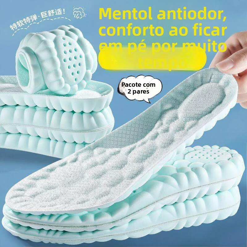 mint-deodorizing-sports-shoe-insoles-men's-sweat-absorbent-breathable-soft-bottom-comfortable-pain-prevention-military-training