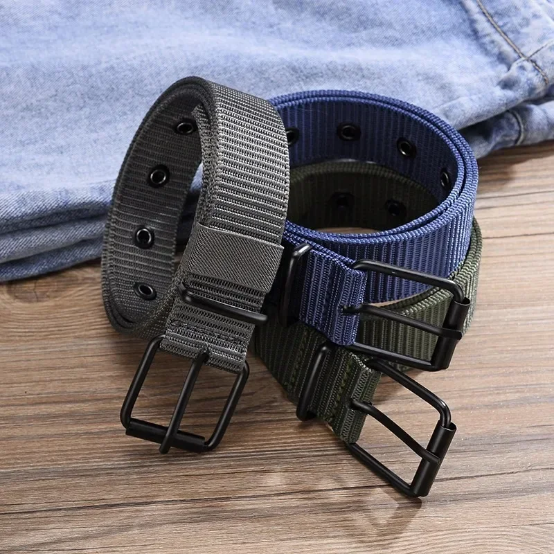Cinto de Nylon Super Durável para Homens com Fivela de Liberação Rápida, Adequado para Uso Diário, Versátil para Homens e Mulheres ﻿