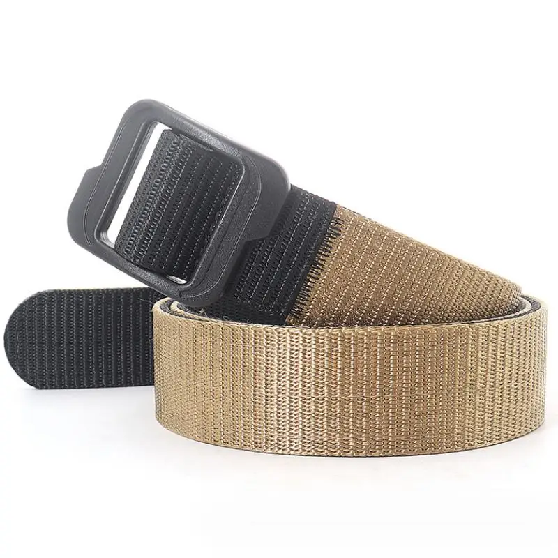 Double Color Canvas Belts Military Training No Metal Safety Belt waistband Youth Student Outdoor Sports Leisure Fashion Belts