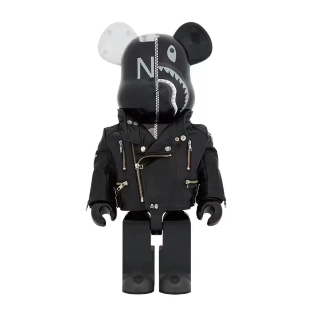 Hot Sales Black Samurai Bearbrick Fluid Bears Resin Craft Accessories Leather Suit Building Blocks for Bear DIY 1000% 70cm Toys