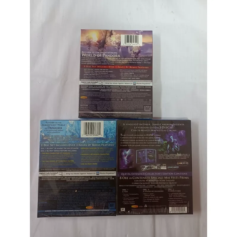 Blu-ray Disc Avatar 1-3 Movie Collection Set High Definition Video