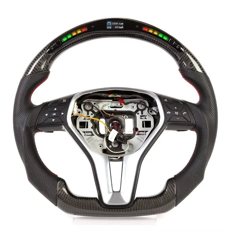 Custom LED Carbon Fiber Steering Wheel High End Performance Car Racing Parts