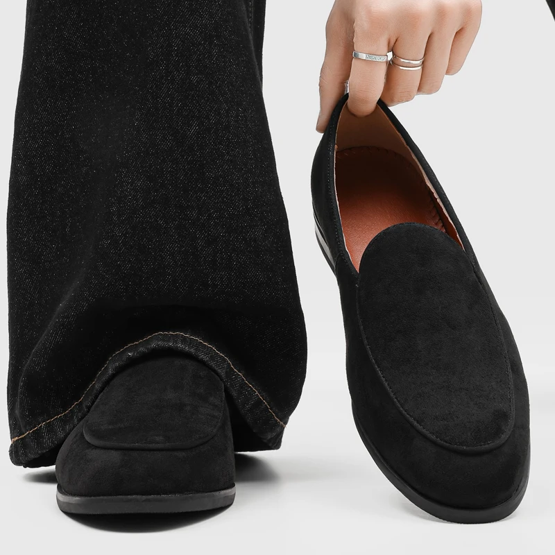 Men Casual Lazy Loafers Simple Elegant Suede Comfortable Breathable Suitable for Business Driving