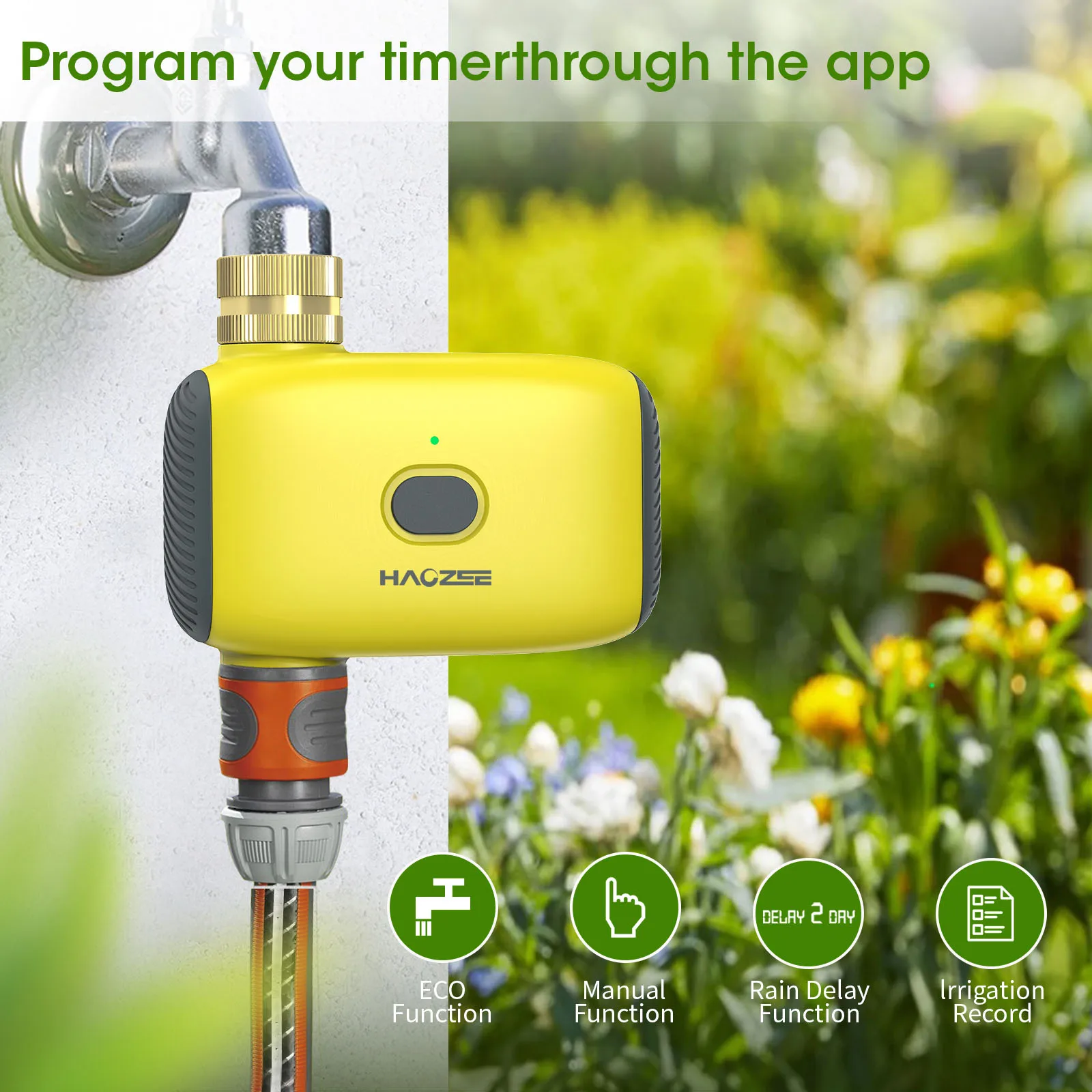 Tuya Smart Zigbee Timer per irrigazione Sprinkler Sistema di irrigazione a goccia Controller Ingresso in ottone Supporto Assistente domestico