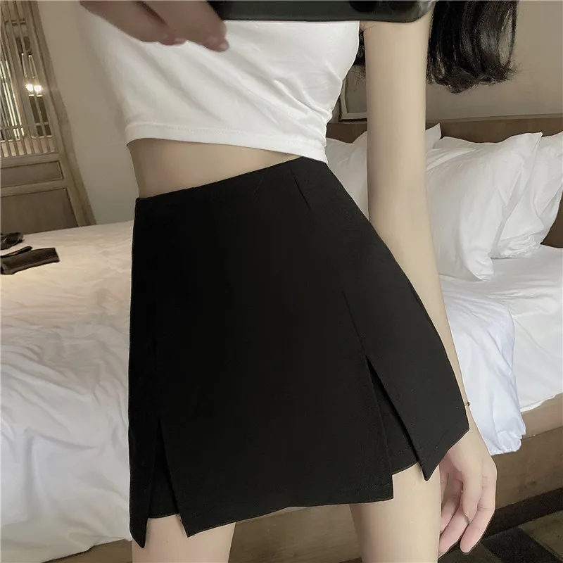 

2023 new French fashion Hepburn style ultra-high waist skinny package hip sexy half skirt