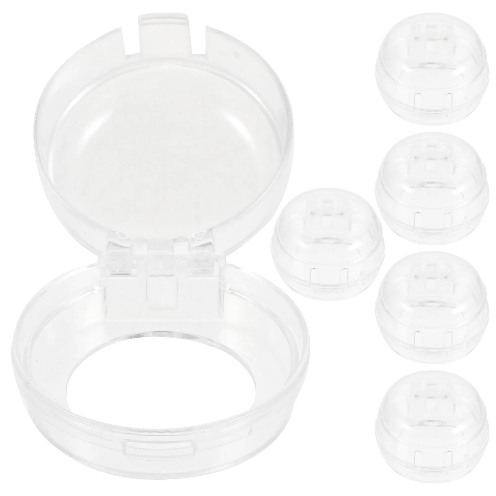 Lot de 6 protections transparentes pour boutons d'installation facile, compatibles avec plaques à induction, machines à laver et fours, couvercles de sécurité anti-enfants pour appareils électroménagers