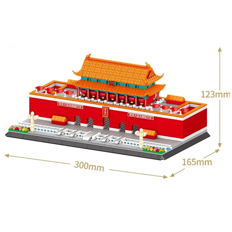 SEMBO China Tian’anmen Square Building Blocks Ornamental Column Model Desktop Ornaments Decoration for Boyfriend’s Birthday Gift