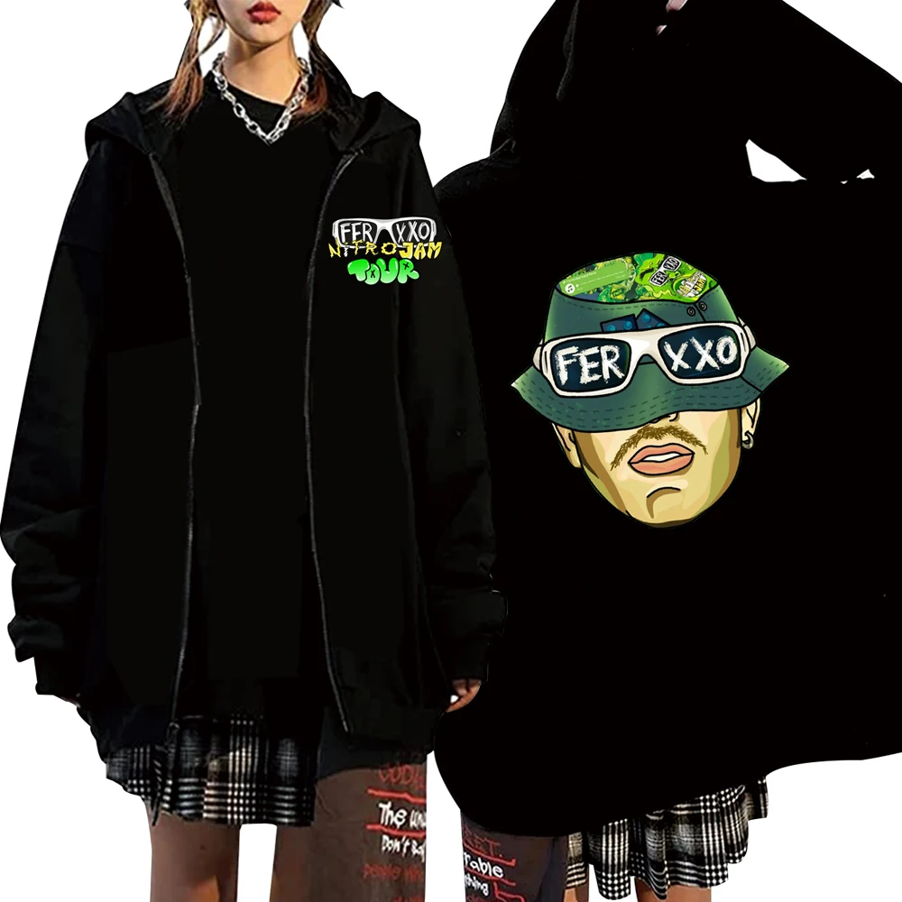 

Feliz Feid NO Hay Luz Sin Oscuridad 2024 Hoodie Ferxxo Jacket Zip Up Hoodie Sweatshirts