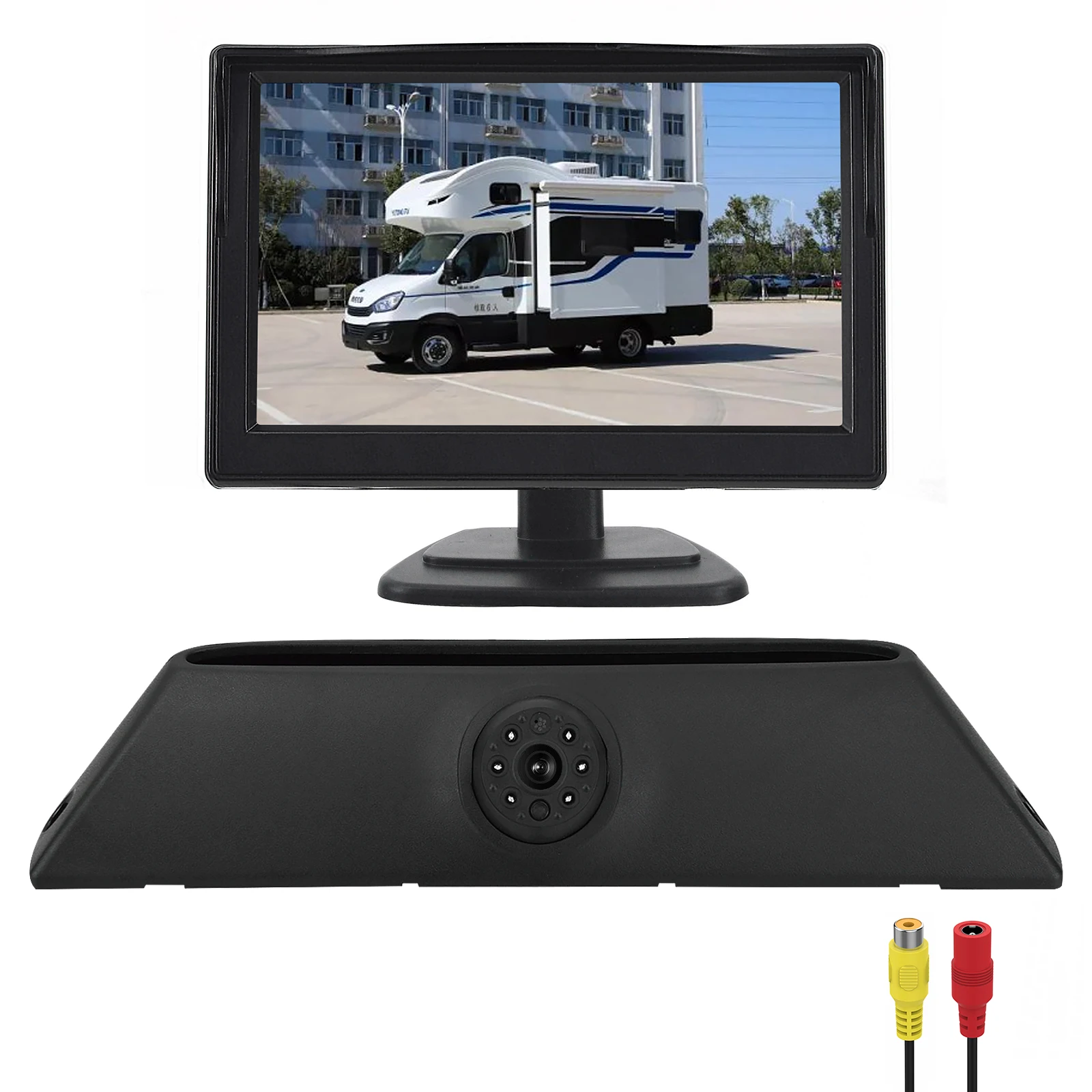 

5 Inch IPS Car Desktop Monitor With Brake Light Reversing Camera Kit for Iveco Daily 4 Gen 2011-2014 Backup Rear View System