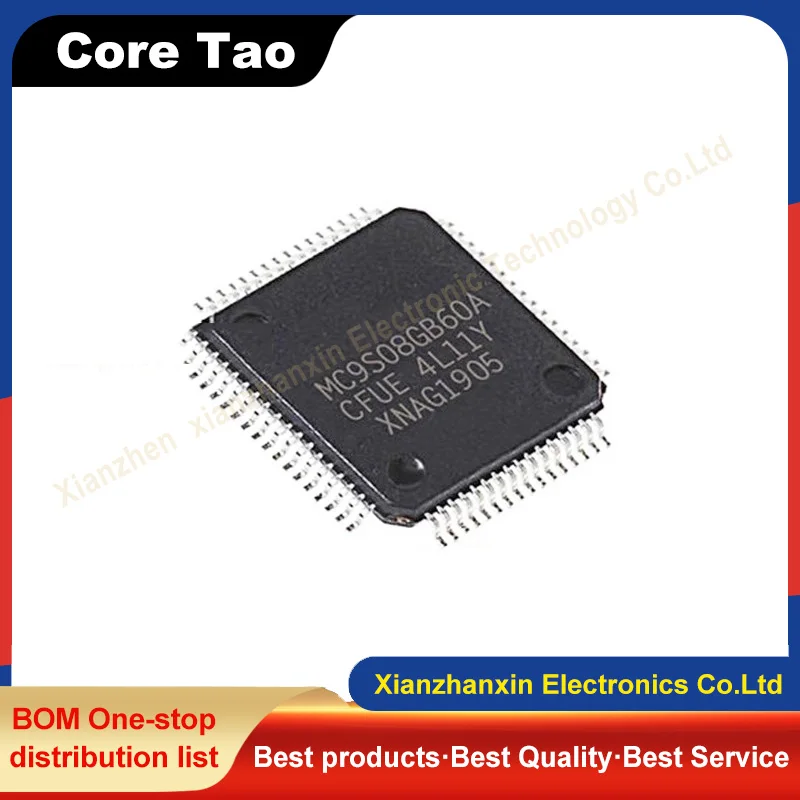 1PCS/LOT MC9S08GB60ACFUE MC9S08GB60A QFP64 8-bit microcontroller