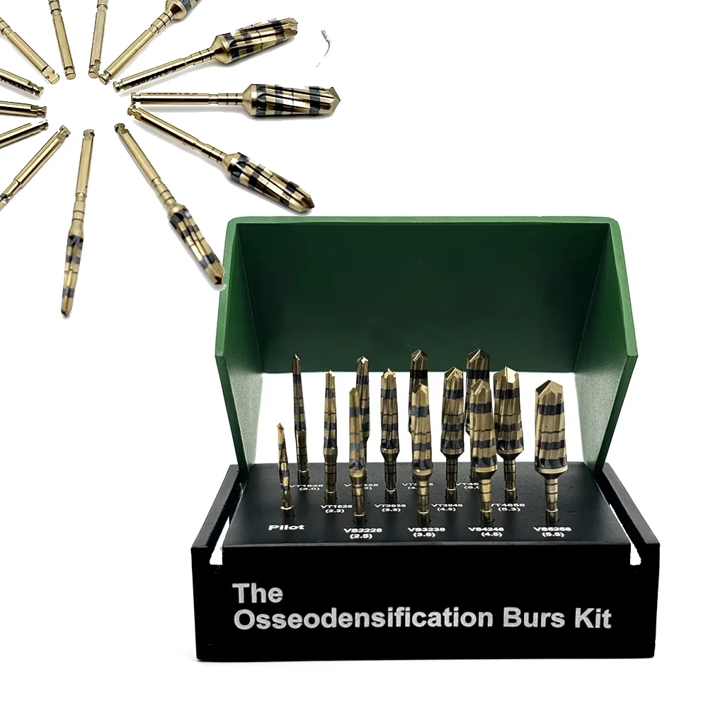 

13Pcs Dental Osseodensification Burs Drills Set - Surgical Grade Implant Tools for Sinus Lift & Bone Condensing