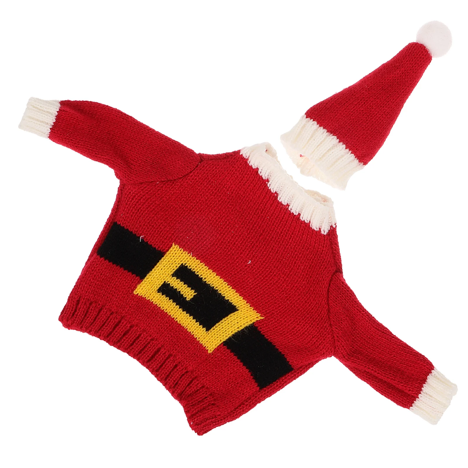 

1Set Xmas Christmas Wine Bottle Cover Mini Sweater Hat Party Supplies Decorative Cover Christmas Party Supplies