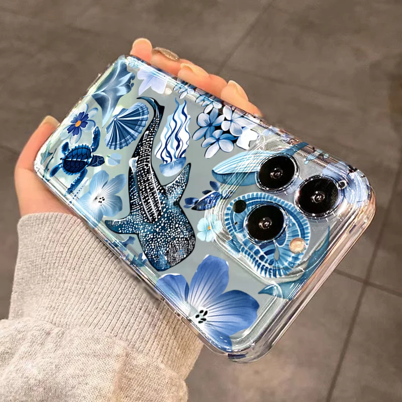 Ocean Elements Wal-Seestern-Handyhülle für Xiaomi 17 Pro Max 15 14 13 12 Pro 15 14 ULTRA 15 14 13 12 T Weiche Stoßfeste Hülle – Detail 7