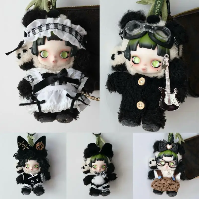 

Одежда для кукол 10 см, винтажная одежда для Skullpanda, одежда Xiong Shou Shou'S, аксессуары для волос Guangzhiyuan Maid