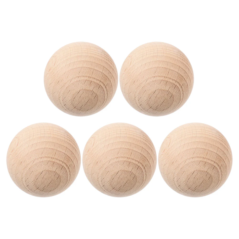 5 Pcs Ball for Sculpting Beech Croquet Outdoor Games Replace Wood Replacement Balls Golf